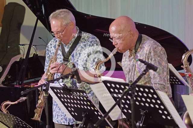 Alan Wakeman, Art Themen, Alan Wakeman Nonet, Watermill Jazz Club, Dorking, Surrey, 2022. Creator: Brian O'Connor.