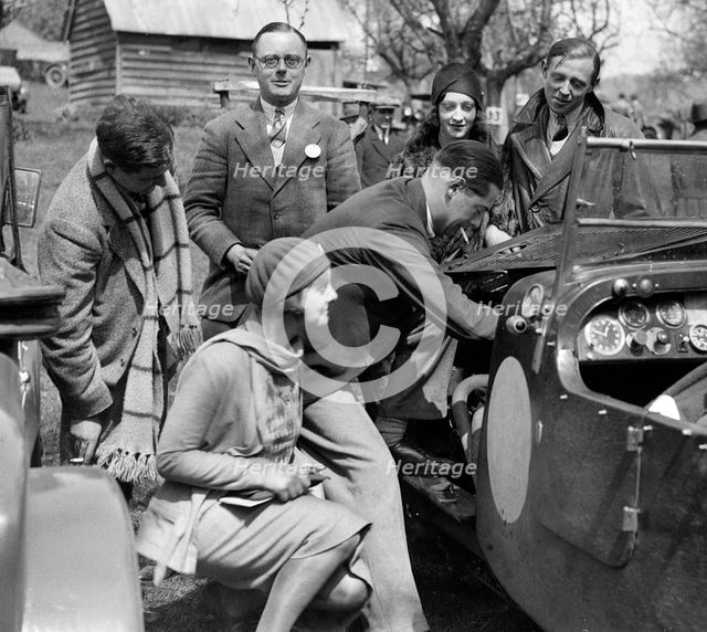 Alan Arnold at the Shelsley Walsh Amateur Hillclimb, Worcestershire, 1929. Artist: Bill Brunell.