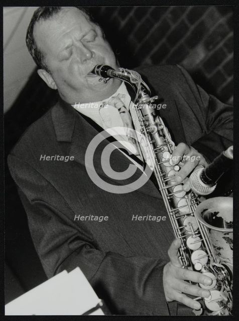 Alan Barnes (alto saxophone) playing at The Fairway, Welwyn Garden City, Hertforrdshire, 2002. Artist: Denis Williams