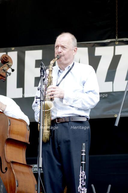 Alan Barnes, Alan Barnes Trio, Battle Jazz Weekend, Battle, East Sussex, 24 July 2022. Creator: Brian O'Connor.