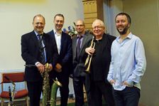 Alan Barnes, Matt Fishwick, Simon Thorpe, Henry Lowther and Frank Harrison, 22nd October 2016. Artist: Brian O'Connor