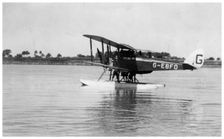 Alan Cobham's De Havilland DH50 landing on the Tigris, Iraq, 1926