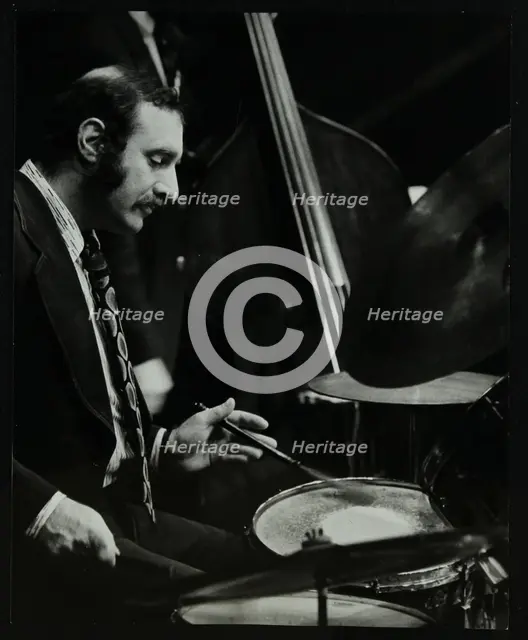 Alan Jackson on the drums at The Stables, Wavendon, Buckinghamshire. Creator: Denis Williams.