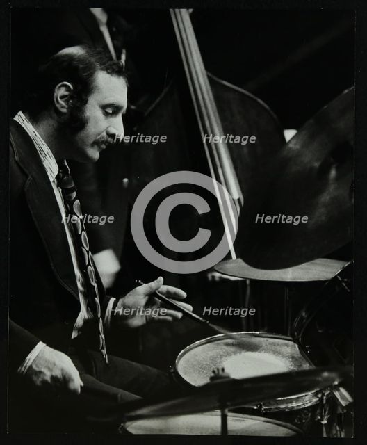 Alan Jackson on the drums at The Stables, Wavendon, Buckinghamshire. Creator: Denis Williams.