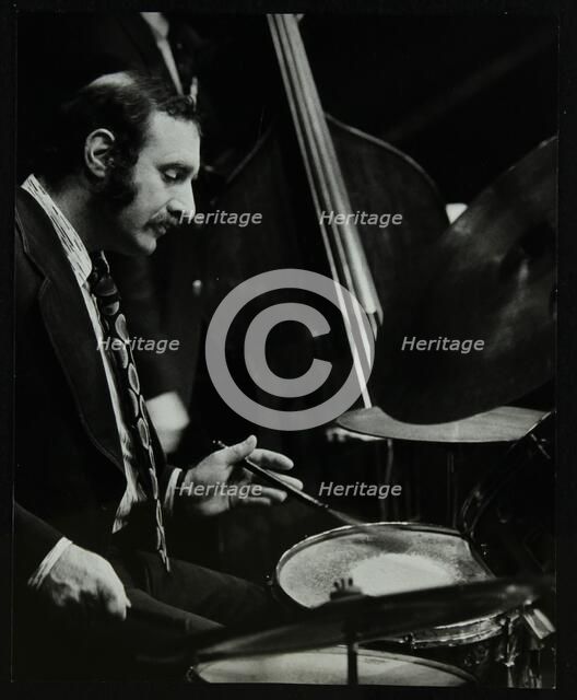 Alan Jackson on the drums at The Stables, Wavendon, Buckinghamshire. Artist: Denis Williams