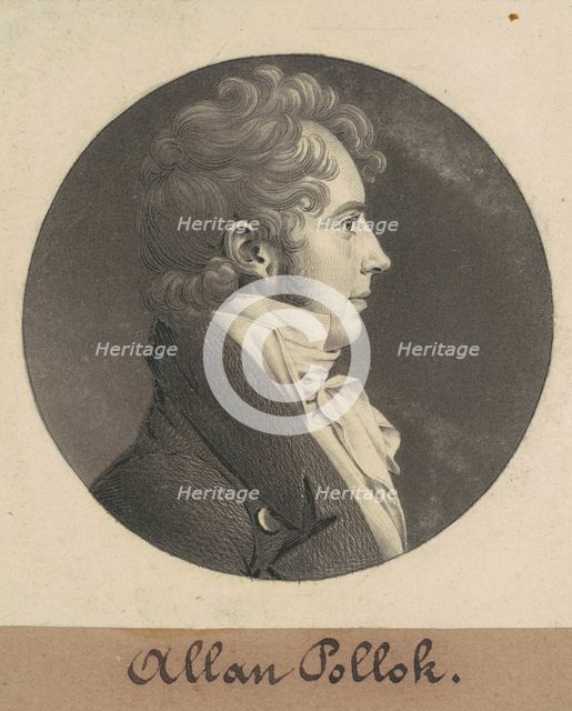 Alan Pollok, 1808. Creator: Charles Balthazar Julien Févret de Saint-Mémin.