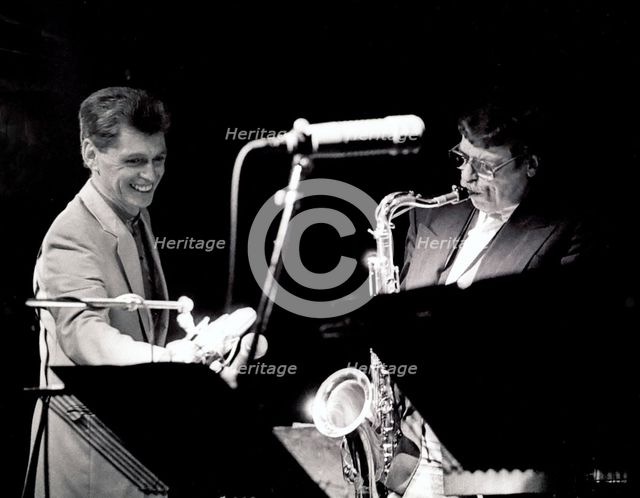 Alan Skidmore and Georgie Fame, Ronnie Scott's, London, 1991. Artist: Brian O'Connor