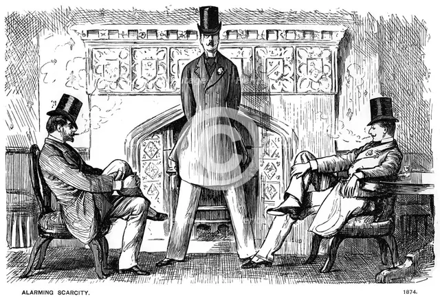'Alarming Scarcity', 1874 (1891). Artist: George du Maurier