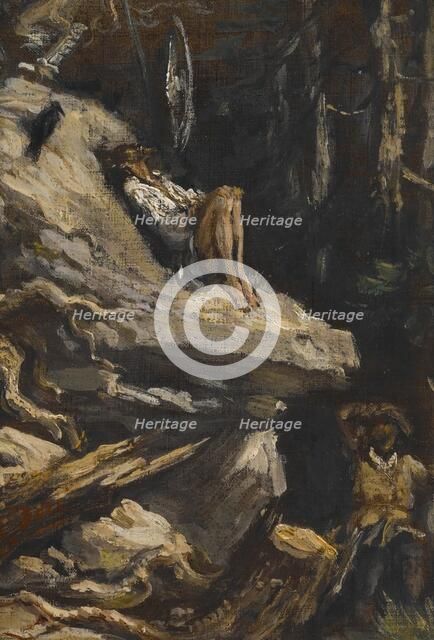 \"'Alas!' answered Sancho, 'I found him in his shirt, lean, pale, and almost starved, sighing for hi Creator: Gustave Doré.