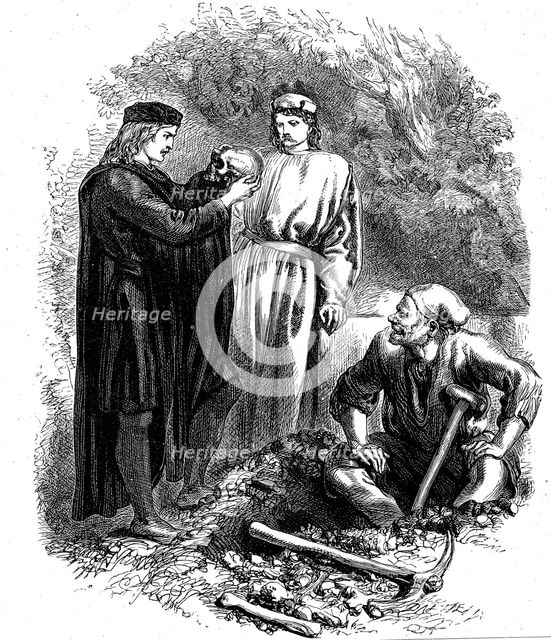 'Alas, poor Yorick! I knew him, Horatio', c1850. Artist: Unknown