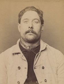 Alban. Jean-Louis. 35 ans, né à Paris. Plombier. Anarchiste. Fiché le 5/3/94., 1894. Creator: Alphonse Bertillon