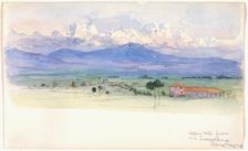 Alban Mountains from Via Tuscolana, Rome, 1900. Creator: George Elbert Burr