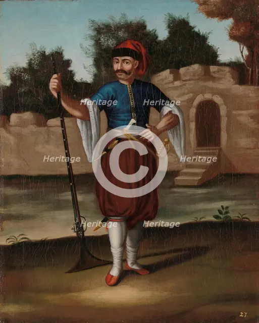 Albanian Soldier, 1700-1737. Creator: Workshop of Jean Baptiste Vanmour.