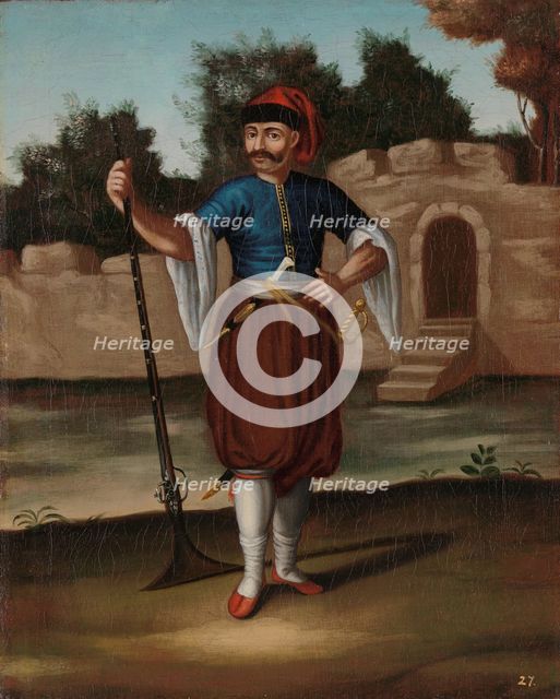 Albanian Soldier, 1700-1737. Creator: Workshop of Jean Baptiste Vanmour.