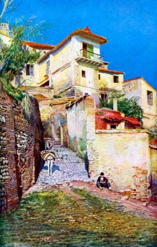 Albaicin, the old quarter of Granada, Andalusia, Spain, c1924
