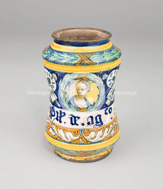 Albarello, Urbania, c. 1550. Creator: Unknown.