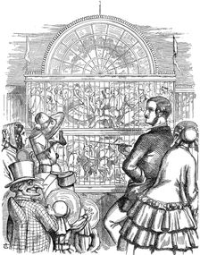 Albert (1819-1861), Prince Consort of Queen Victoria, at the Great Exhibition, 1851. Artist: John Tenniel