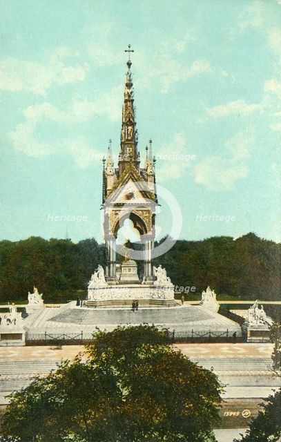 Albert Memorial, London, c1910.  Creator: Unknown.