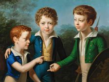 Albert, Moritz and Leopold von Neuwall, 1820. Creator: Leopold Kupelwieser