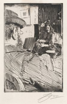 Albert Besnard and His Model, 1896. Creator: Anders Leonard Zorn