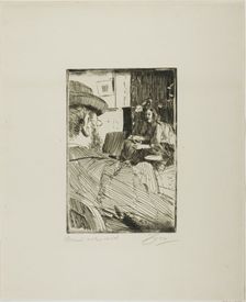 Albert Besnard and His Model, 1896. Creator: Anders Leonard Zorn