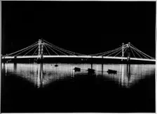 Albert Bridge, Kensington and Chelsea, Greater London Authority, 1960-1985. Creator: Leonard Robin Mattock