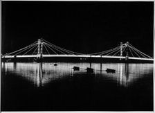 Albert Bridge, Kensington and Chelsea, Greater London Authority, 1960-1985. Creator: Leonard Robin Mattock