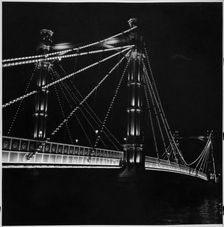 Albert Bridge, Kensington and Chelsea, Greater London Authority, 1960-1985. Creator: Leonard Robin Mattock