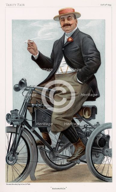 Albert, Comte de Dion, French engineer, 1899. Creator: Unknown.