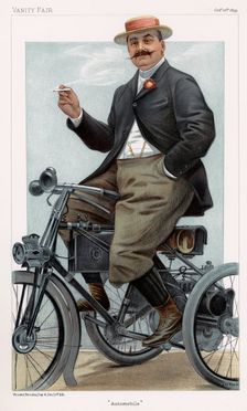 Albert, Comte de Dion, French engineer, 1899. Creator: Unknown