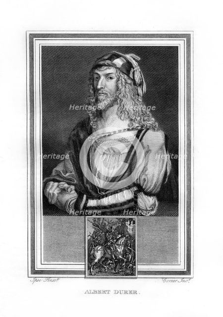 Albert Durer, German Northern Renaissance painter and engraver, (1825).Artist: John Corner