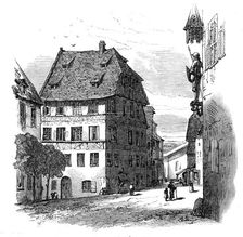 Albert Durer's house, Nuremberg, 1864. Creator: Unknown