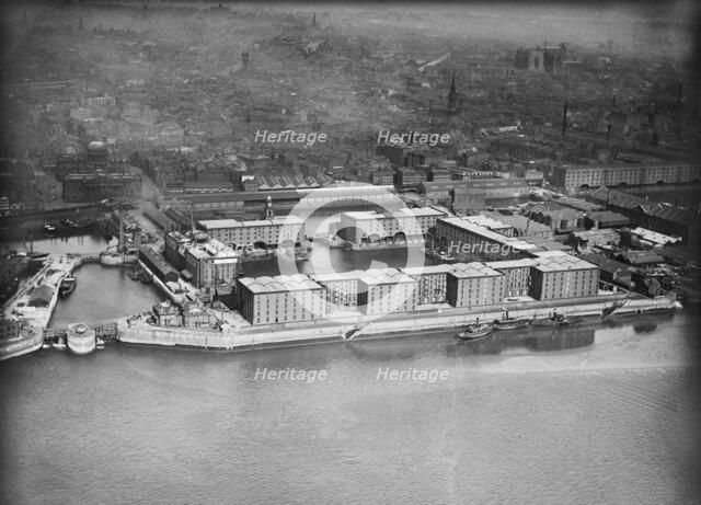 Albert Dock and the Canning Half Tide Dock, Liverpool, Merseyside, 1920. Artist: Aerofilms.