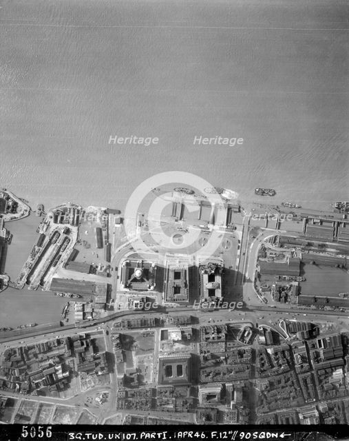 Albert Dock, Liverpool, Merseyside, April 1946. Artist: RAF photographer.