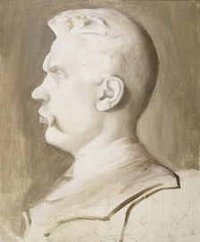 Albert Edelfelt (after a sculpture by Ville Vallgren), 1893-1900. Creator: Hugo Simberg
