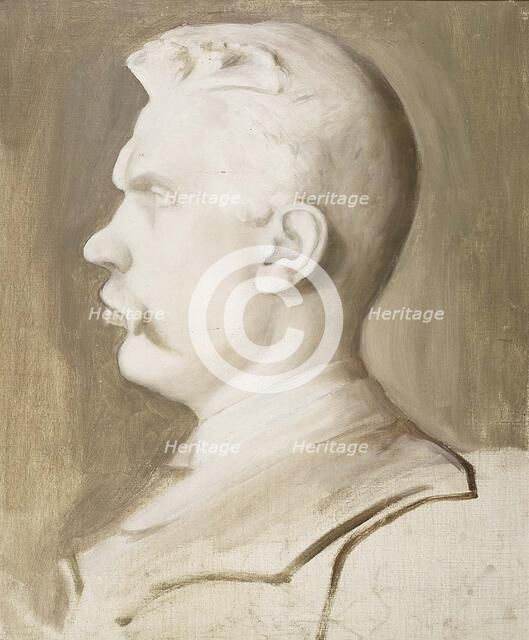 Albert Edelfelt (after a sculpture by Ville Vallgren), 1893-1900. Creator: Hugo Simberg.