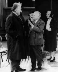 Albert Einstein (1879-1955) with Carl Laemmle (1867-1939), movie mogul, 1931. Creator: Unknown