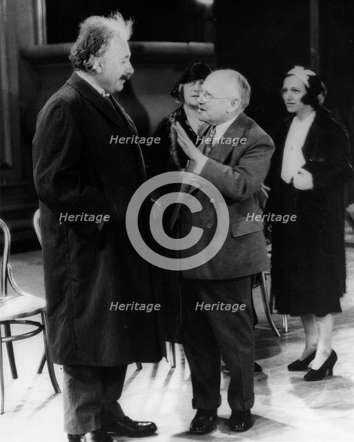 Albert Einstein (1879-1955) with Carl Laemmle (1867-1939), movie mogul, 1931. Creator: Unknown.