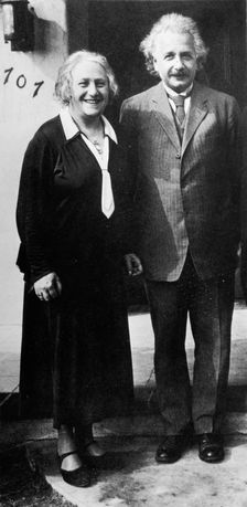 Albert Einstein (1879-1955) and Elsa Einstein. Creator: Unknown