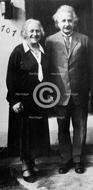 Albert Einstein (1879-1955) and Elsa Einstein. Creator: Unknown.