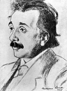 Albert Einstein (1879-1955), German-Swiss mathematician and theoretical physicist, 1920. Artist: Hermann Struck