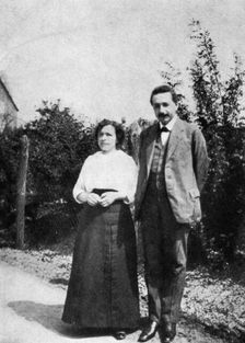 Albert Einstein, German-Swiss theoretical physicist, with his first wife Mileva, c1905