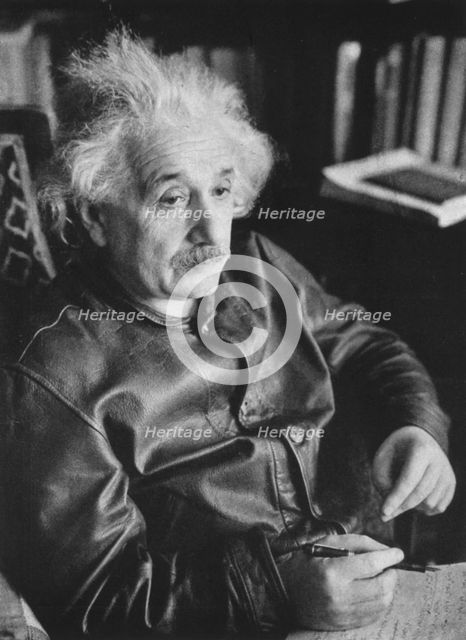 Albert Einstein, German-Swiss-American mathematician and physicist.  Creator: Unknown.