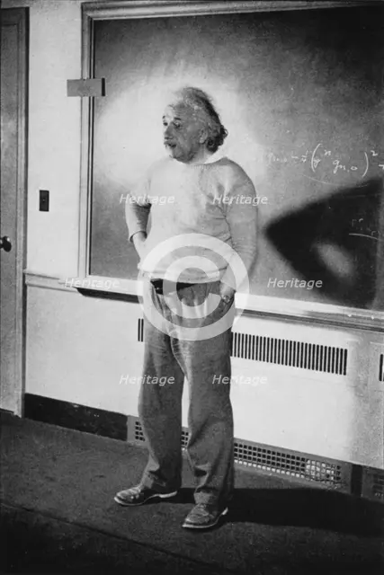 Albert Einstein, German-Swiss-American mathematician and physicist, 1940. Creator: Unknown.