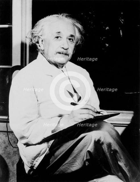 Albert Einstein, German-Swiss-American mathematician and physicist, 20th century. Artist: Unknown