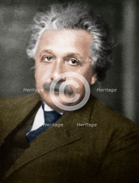 Albert Einstein, German-Swiss-American mathematician and physicist.  Artist: Unknown.