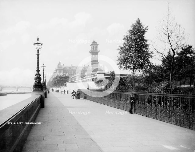 Albert Embankment, Lambeth, London, c1870-1900. Artist: York & Son