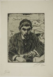 Albert Engström, 1905. Creator: Anders Leonard Zorn