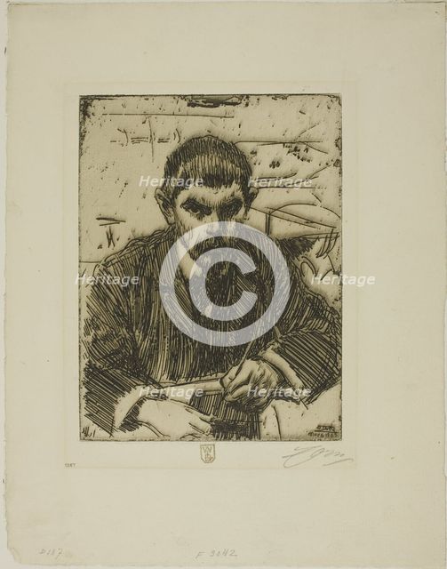 Albert Engström, 1905. Creator: Anders Leonard Zorn.