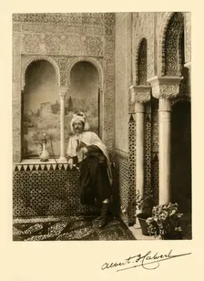 Albert Frederick Calvert in the Alhambra, Granada, Spain, 1907. Creator: Unknown